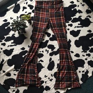 Soft Stretchy Plaid Bell Bottoms